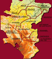 Mapa red de senderos del Maestrazgo
